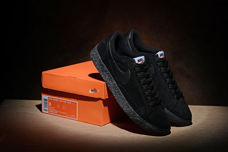 Nike Blazer Low PRM VNTG All Black Shoes